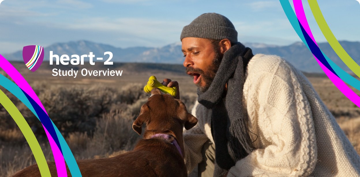 Heart-2 hero image of man playing with a dog