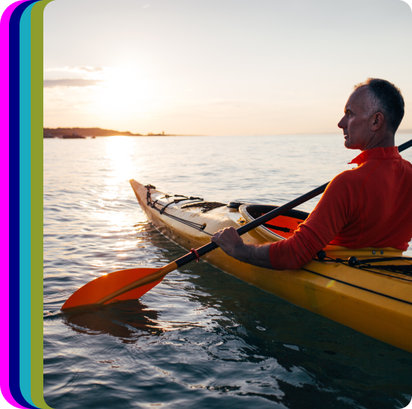 Man in a kayak